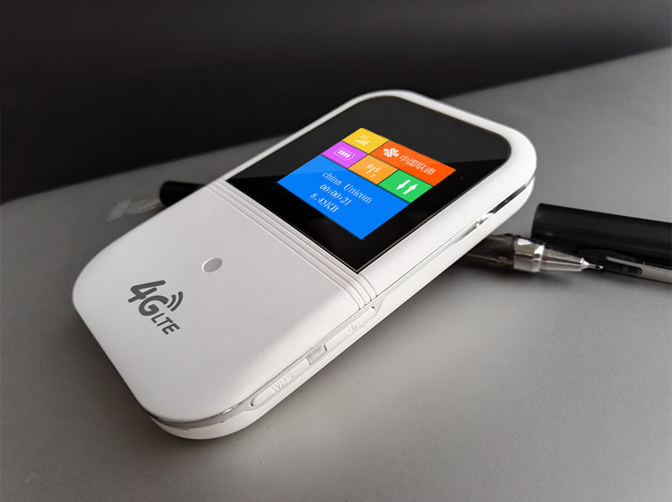 Portable WiFi router 4G with touchscreen display and compact design for fast internet on the go