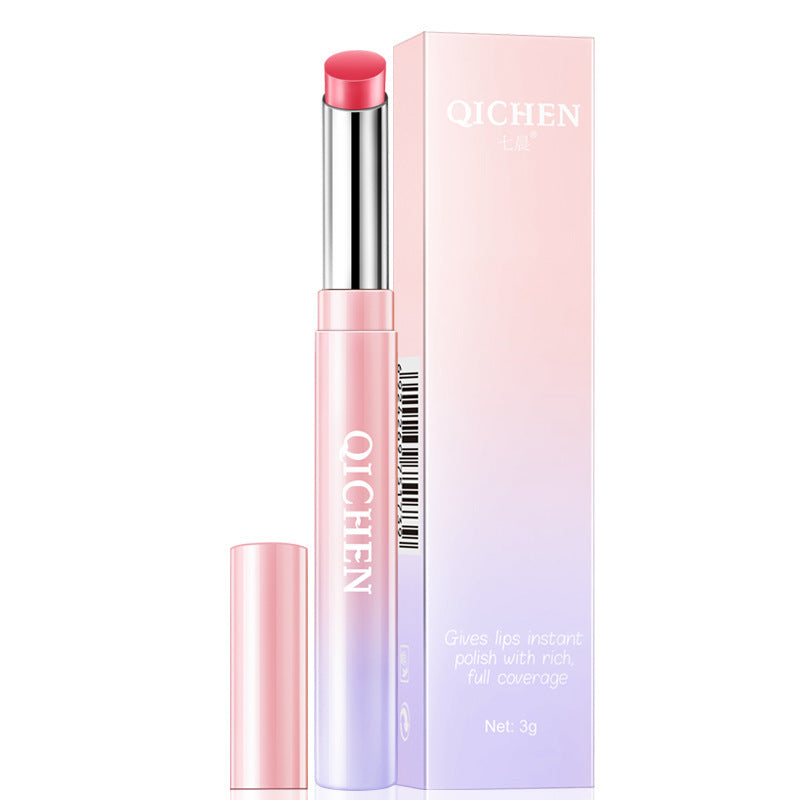 Qichen Long-Lasting Waterproof Lipstick in Pink with Full Coverage for a Polished Look