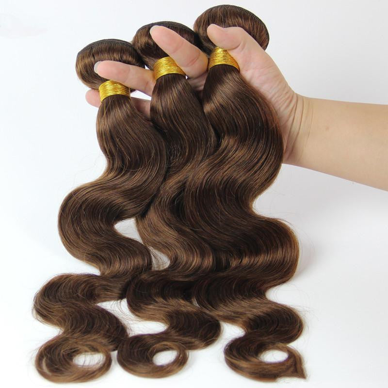 Youbuyforme real human hair extensions in rich brown with soft waves for natural styling