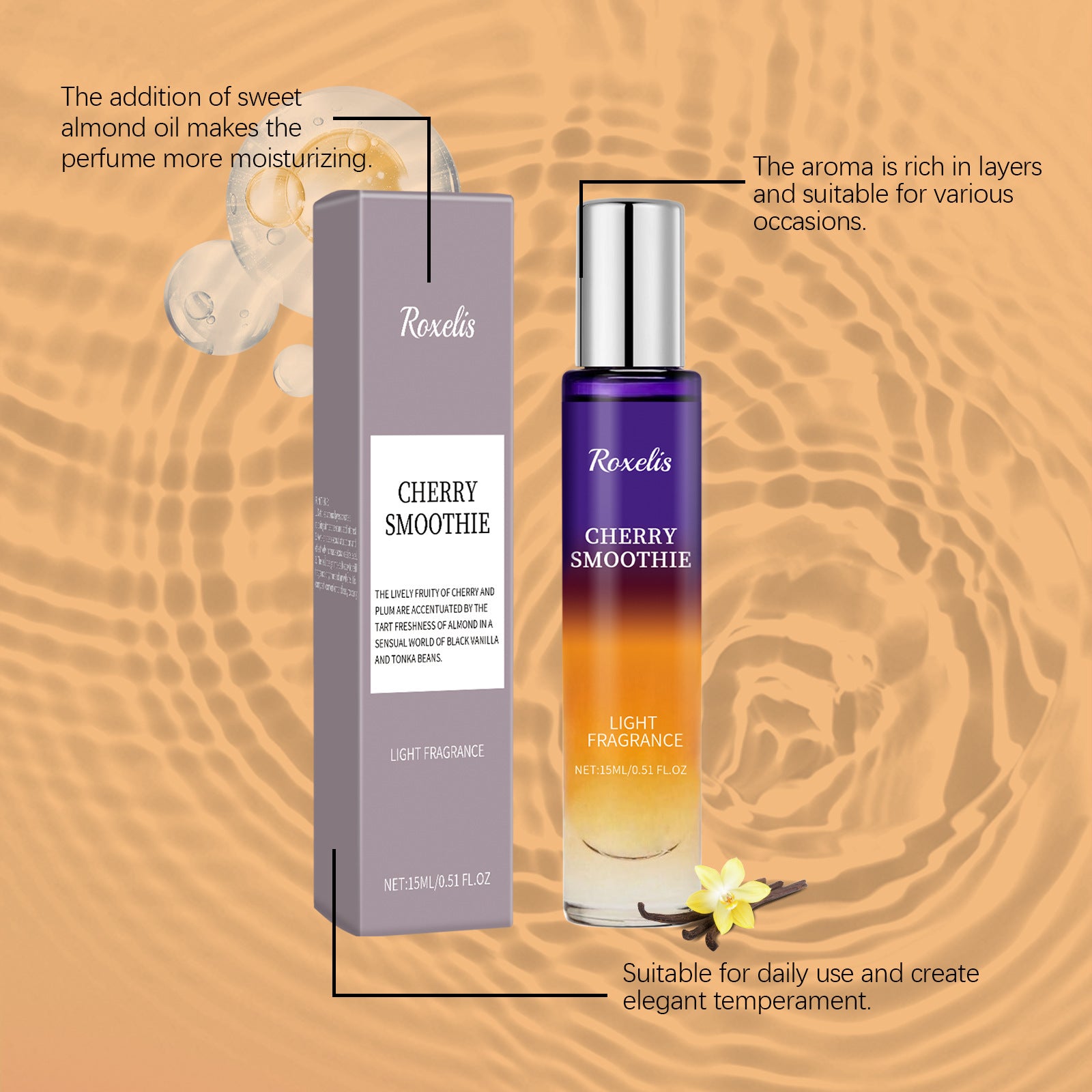 Cherry Vanilla Perfume by youbuyforme in a sleek bottle, perfect for daily use and special occasions