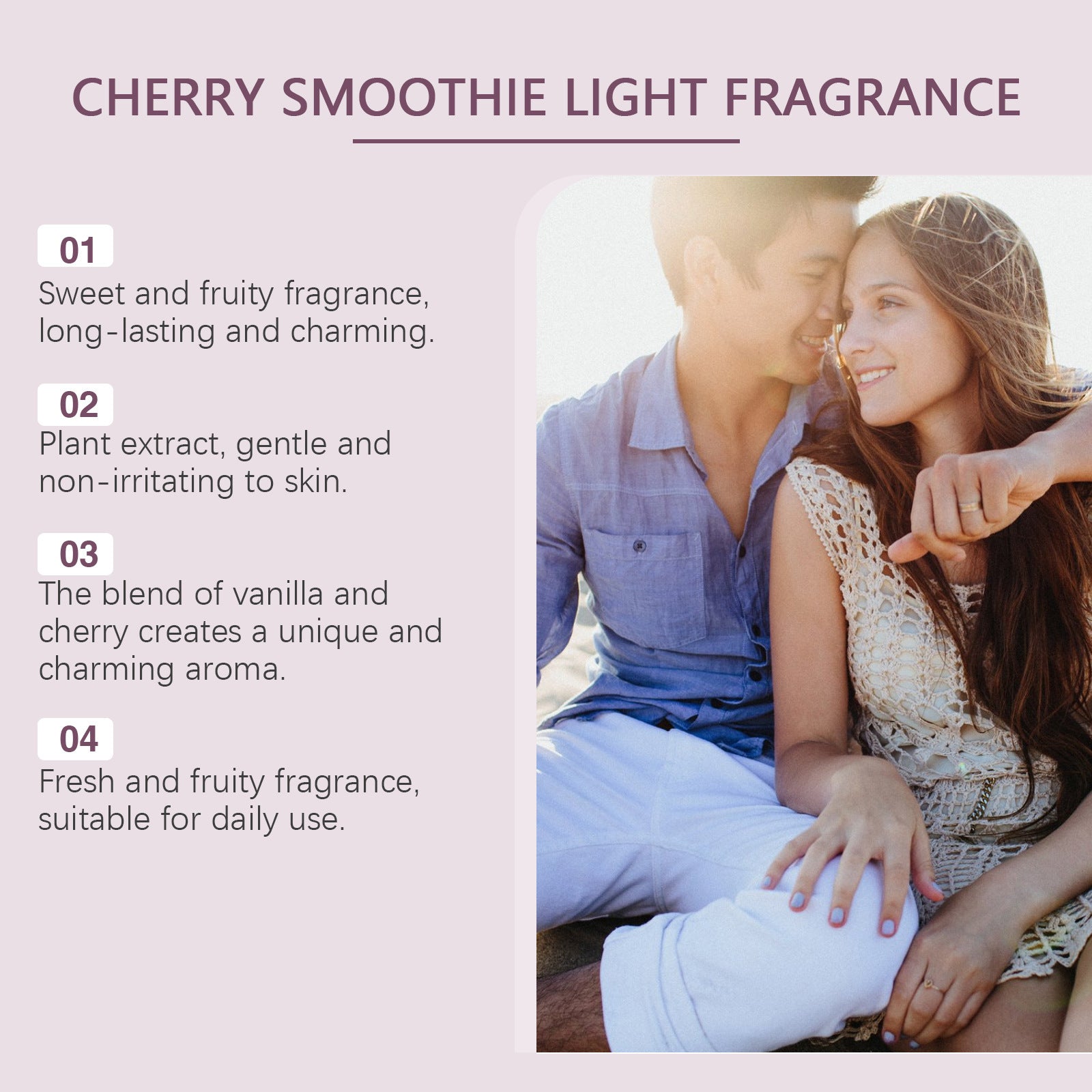 Cherry Vanilla Perfume with sweet fragrance and long-lasting scent for daily use