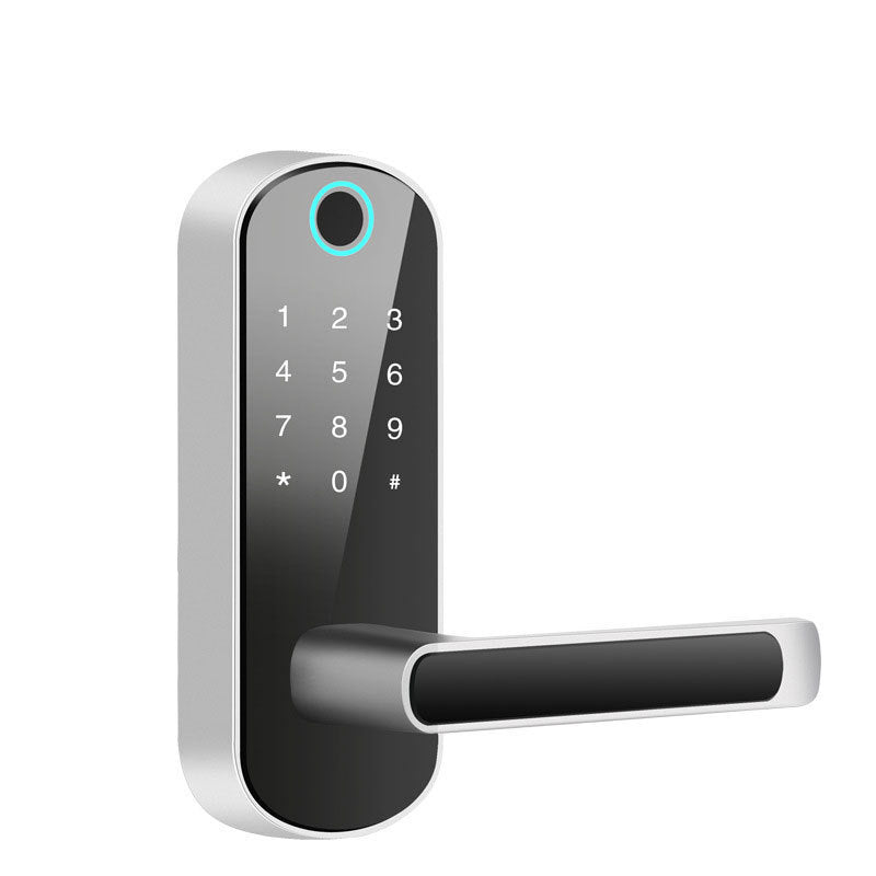 Smart Bluetooth fingerprint lock with keypad and sleek design for secure keyless entry