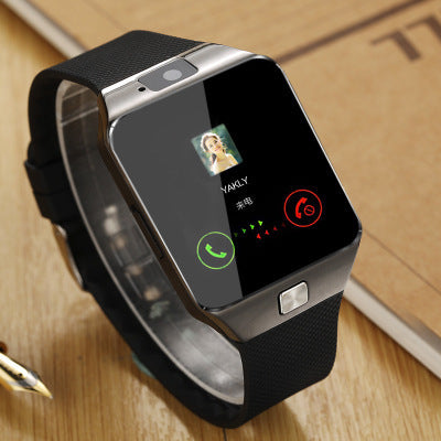 Modern smart watch with SIM card displaying call notifications and a sleek design