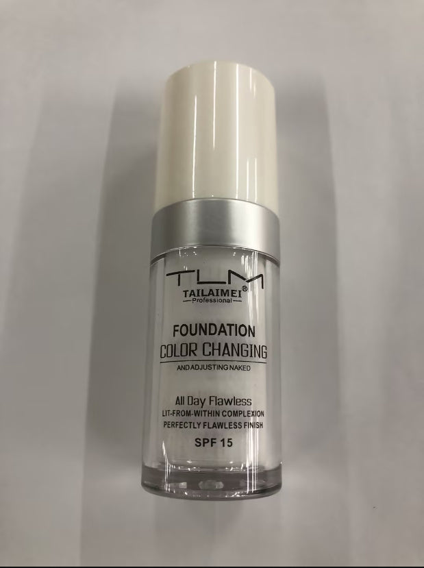TLM Foundation color changing and adjusting nude formula for a flawless finish SPF 15