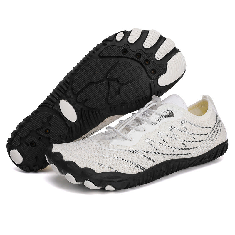 YouBuyForMe women's trekking non-slip shoes in white with flexible sole for outdoor activities