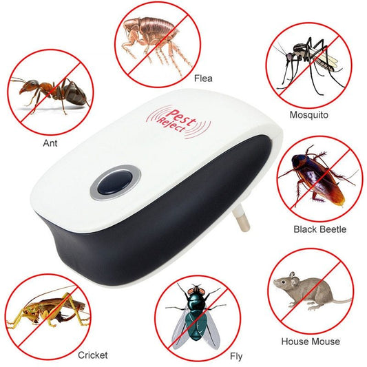 Ultrasonic pest repeller plug effectively deters common pests like ants, fleas, and mice