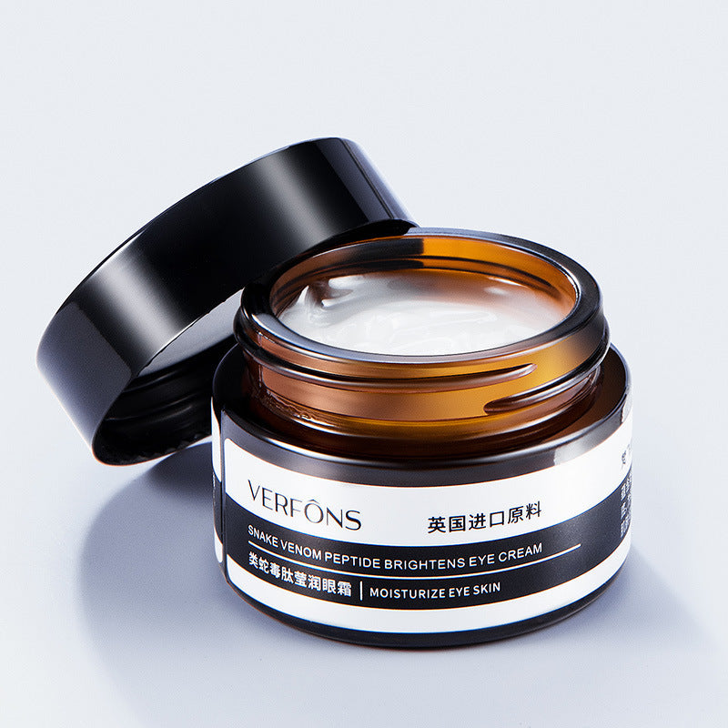 Verfons Snake Venom Peptide Brightens firming eye cream in a stylish jar for moisturizing eye skin