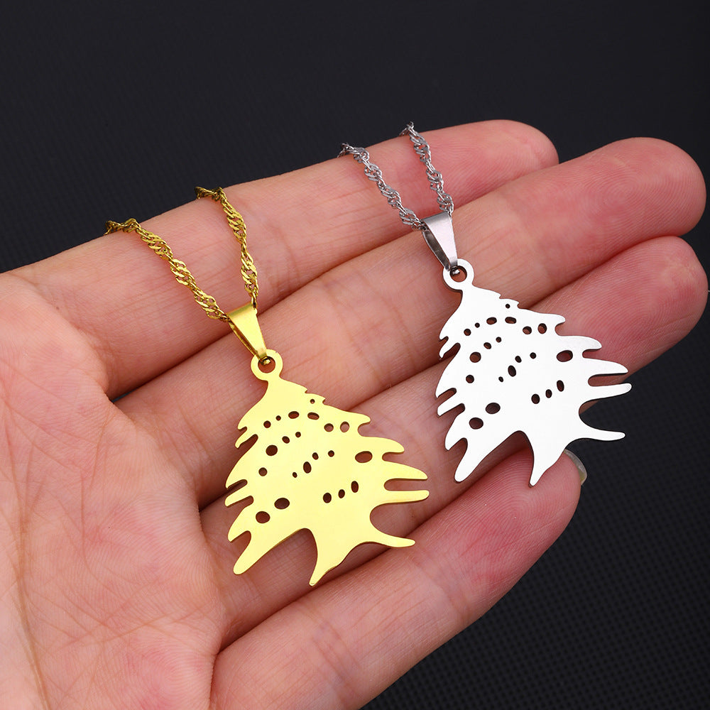 Lebanon Cedar pendant with chain