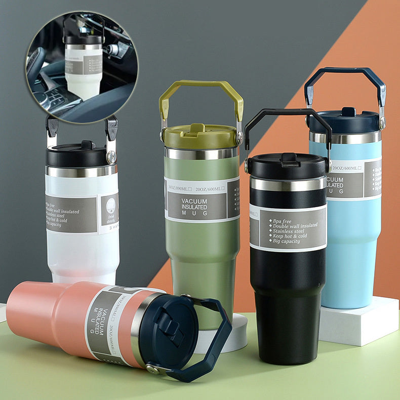 Sports Water Bottle with Handle, Tumbler Cup