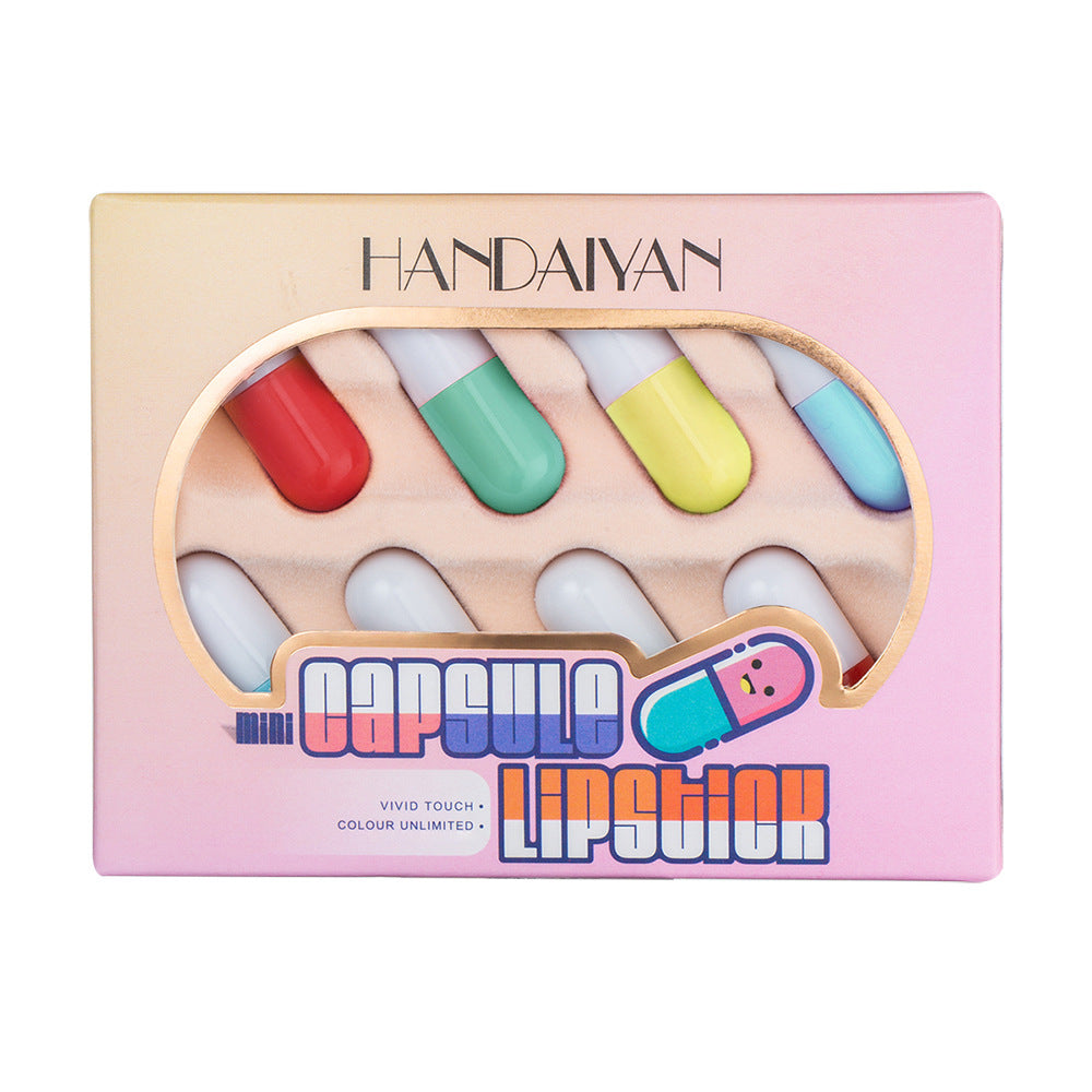 8 colours mini Pill Capsule Lipstick Lip Balm