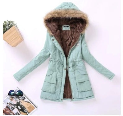 Slim padded cotton warm coat