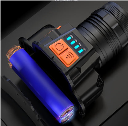 L2 Strong Light Zoom Headlight USB Charging Induction LED Light Night Flashlight