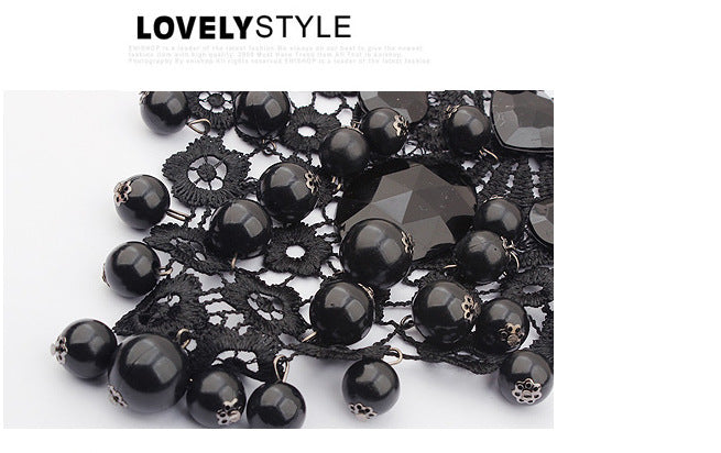 Black Fashion Lace Necklace