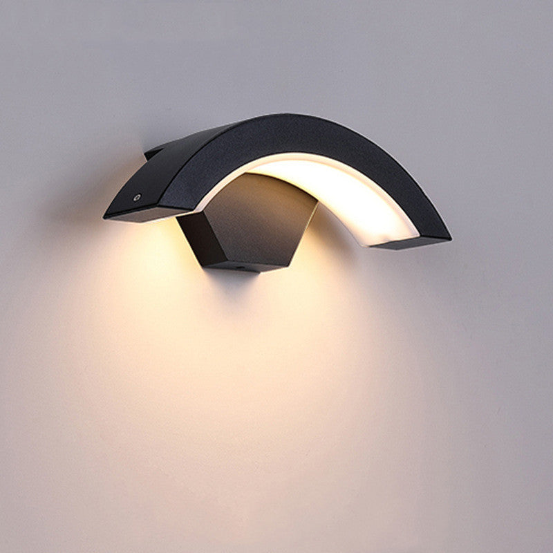 Led Wall Light Curved Moon Induction Wall Light