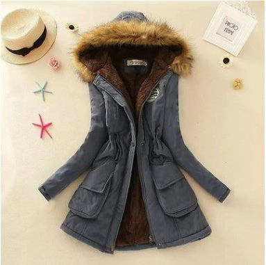 Slim padded cotton warm coat