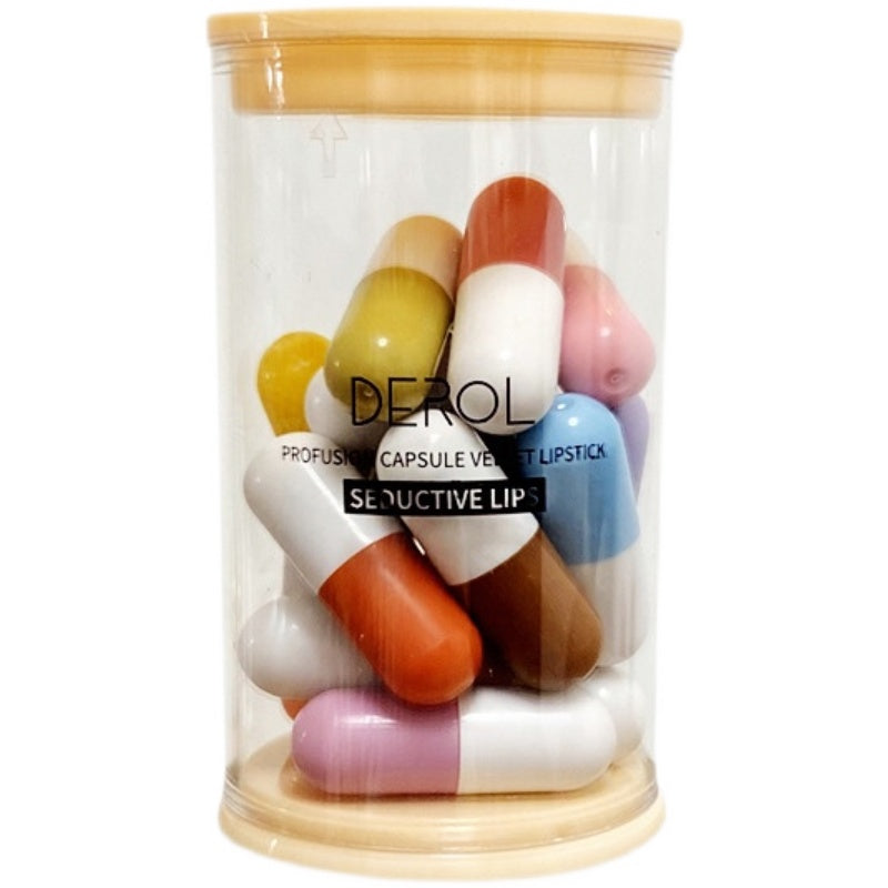 Mini Capsule Lipstick Velvet Canned Pills16pcs