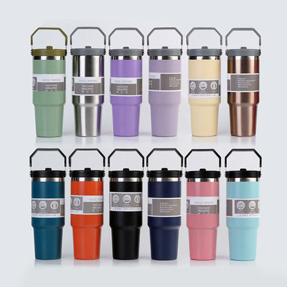 Sports Water Bottle with Handle, Tumbler Cup