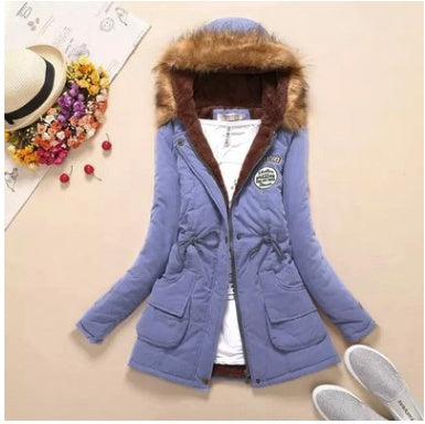 Slim padded cotton warm coat