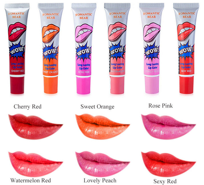 Amazing 6 Colors Peel Off Liquid Lipstick
