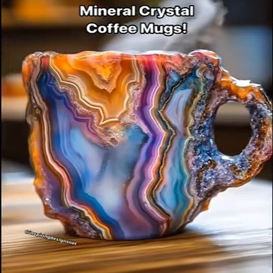 Resin Mineral Crystal Coffee Mug