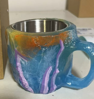 Resin Mineral Crystal Coffee Mug