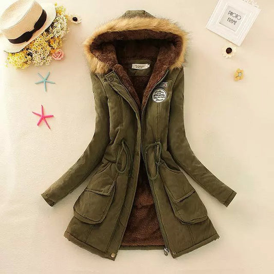 Slim padded cotton warm coat