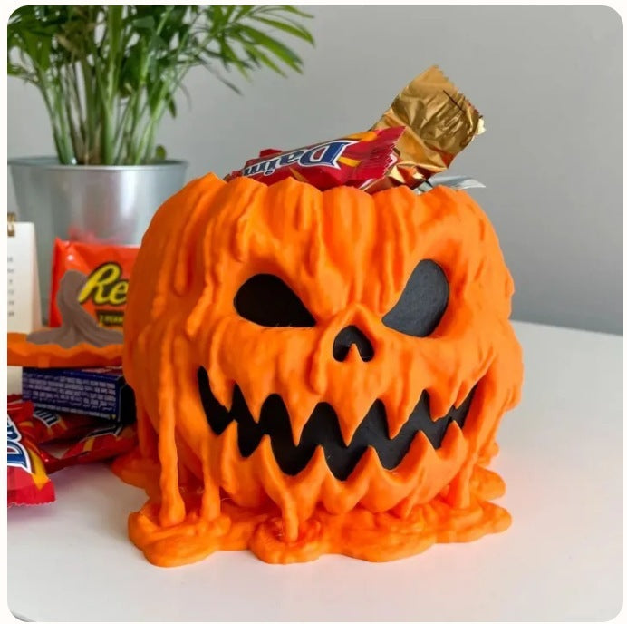 Halloween Pumpkin Candy Bowl with Lid