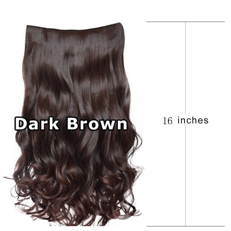 Female five card hair extensions piece