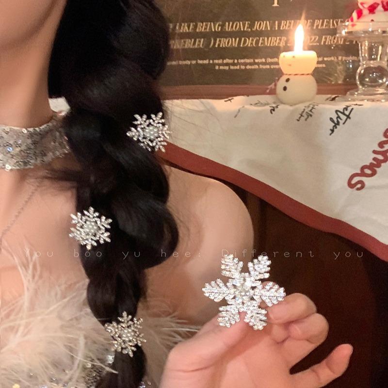 Crystal Snowflake Hair Pin