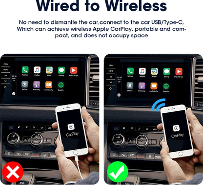 Universal Mini Wireless Carplay Android Auto Box For Audi Toyota Mazda Nissan Chevrolet Suzuki Subaru Ford Skoda Hyundai VW Kia