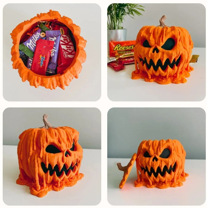 Halloween Pumpkin Candy Bowl with Lid
