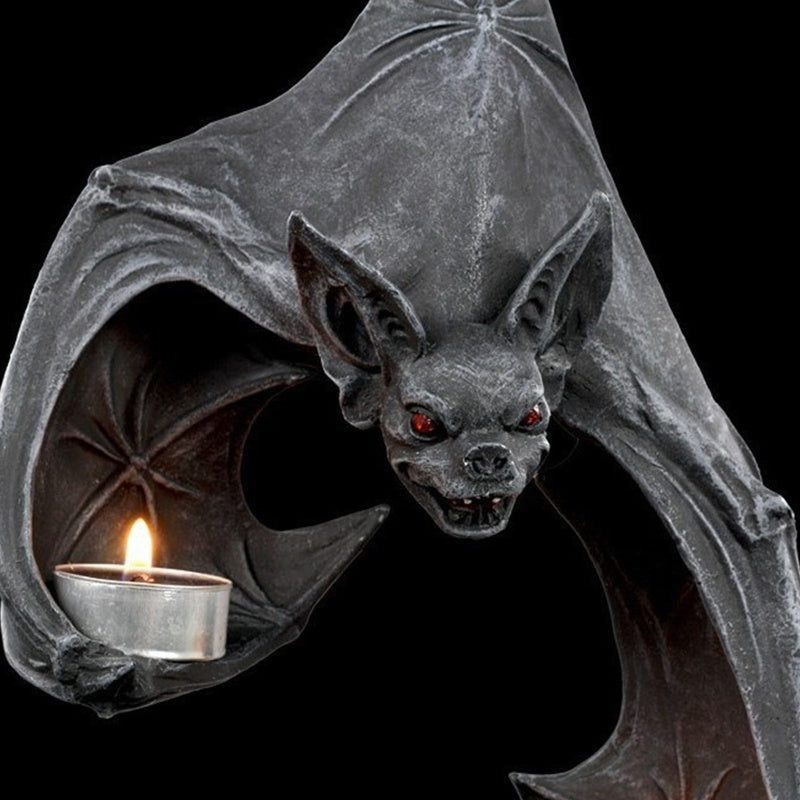 Bat Wall Hanging Candlestick Resin Decoration